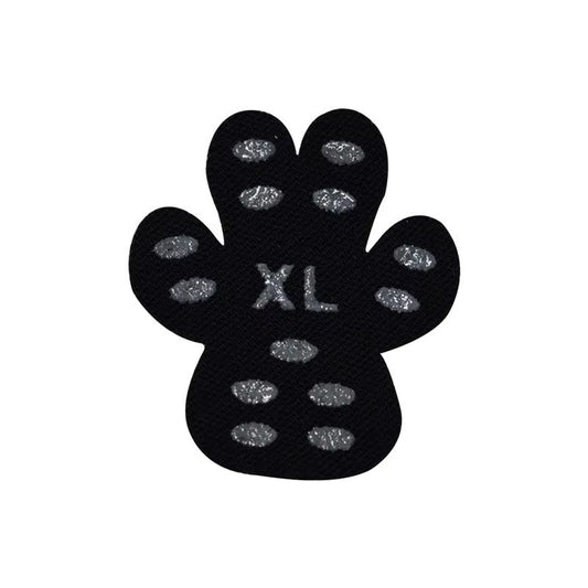 Black Anti-Slip Paw Protectors for Dogs - Disposable Self-Adhesive Replacement Booties and Socks