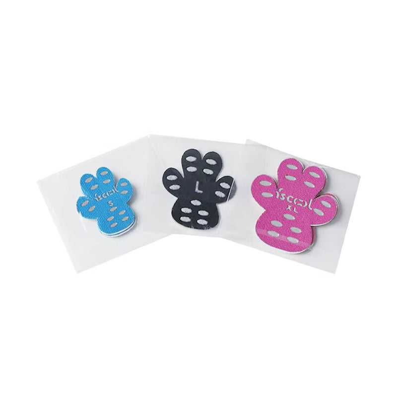 Black Anti-Slip Paw Protectors for Dogs - Disposable Self-Adhesive Replacement Booties and Socks