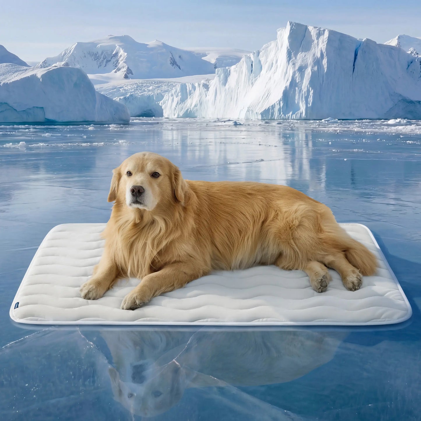 Bedsure Washable Cooling Mat for Dogs - Q-MAX>0.4 Non-Slip Summer Crate Bed for Large Dogs, Gel-Free and Electric-Free