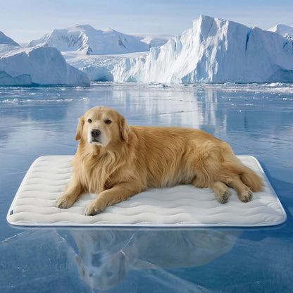 Bedsure Washable Cooling Mat for Dogs - Q-MAX>0.4 Non-Slip Summer Crate Bed for Large Dogs, Gel-Free and Electric-Free