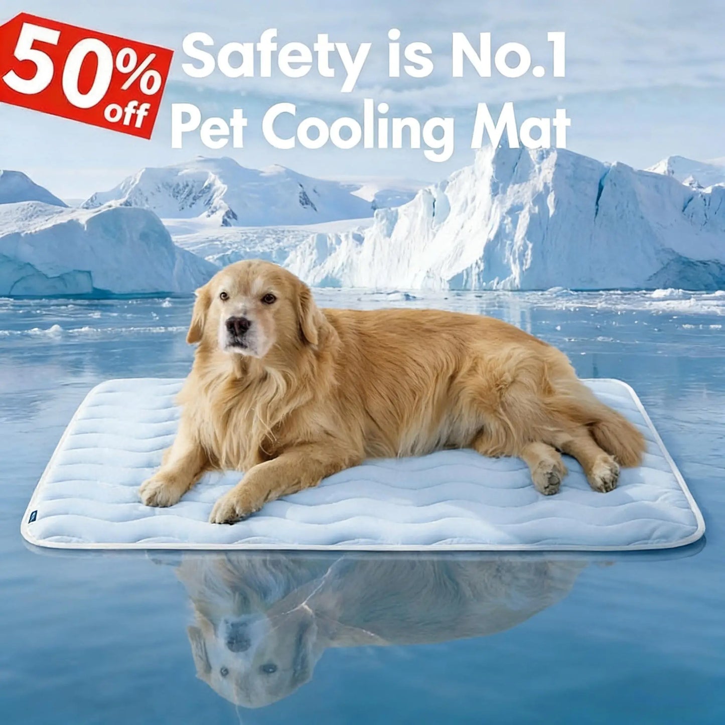 Bedsure Washable Cooling Mat for Dogs - Q-MAX>0.4 Non-Slip Summer Crate Bed for Large Dogs, Gel-Free and Electric-Free