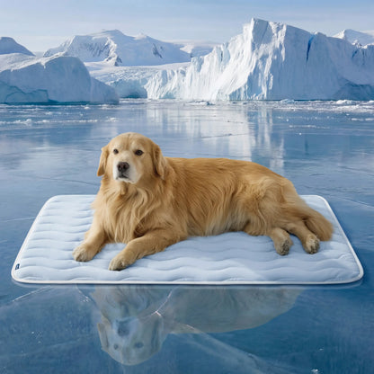 Bedsure Washable Cooling Mat for Dogs - Q-MAX>0.4 Non-Slip Summer Crate Bed for Large Dogs, Gel-Free and Electric-Free