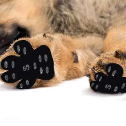 Black Anti-Slip Paw Protectors for Dogs - Disposable Self-Adhesive Replacement Booties and Socks