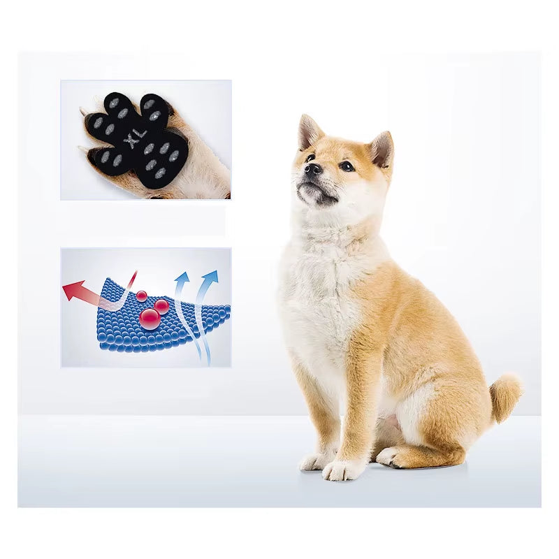 Black Anti-Slip Paw Protectors for Dogs - Disposable Self-Adhesive Replacement Booties and Socks