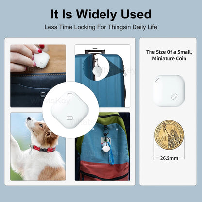 Apple Find My-Compatible Mini GPS Tracker for Children, Pets, and Vehicles - Bluetooth Smart Tag for iOS Devices